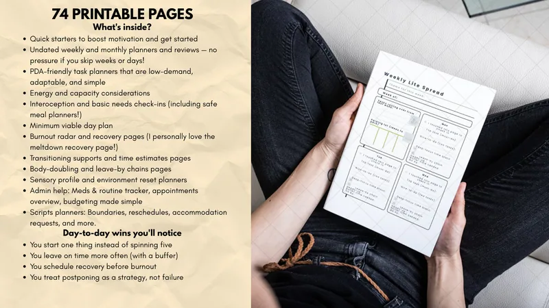 The AuDHD Gentle Life Planner — preview 7