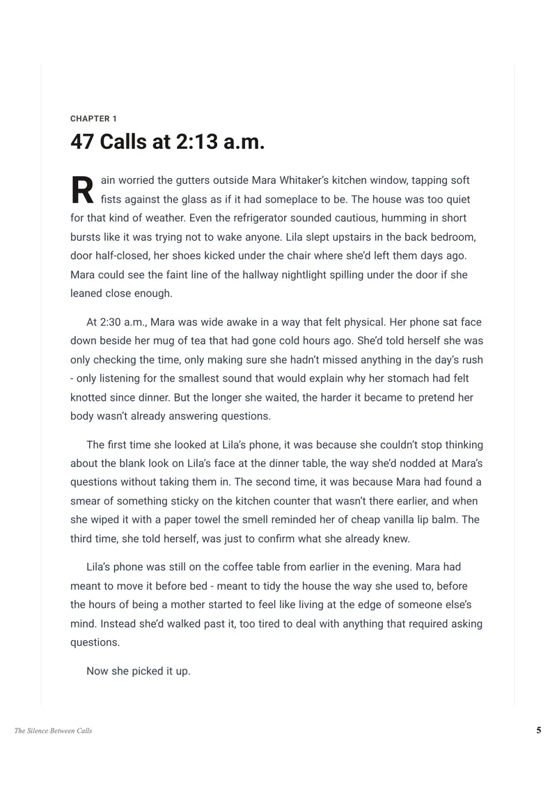 The Silence Between Calls — preview page 1